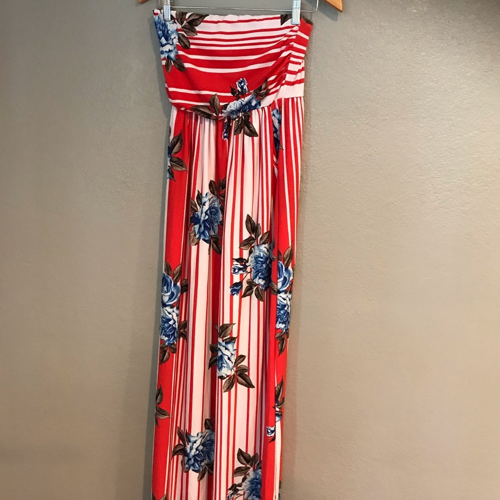 Hello Miz Strapless Maternity Maxi Dress